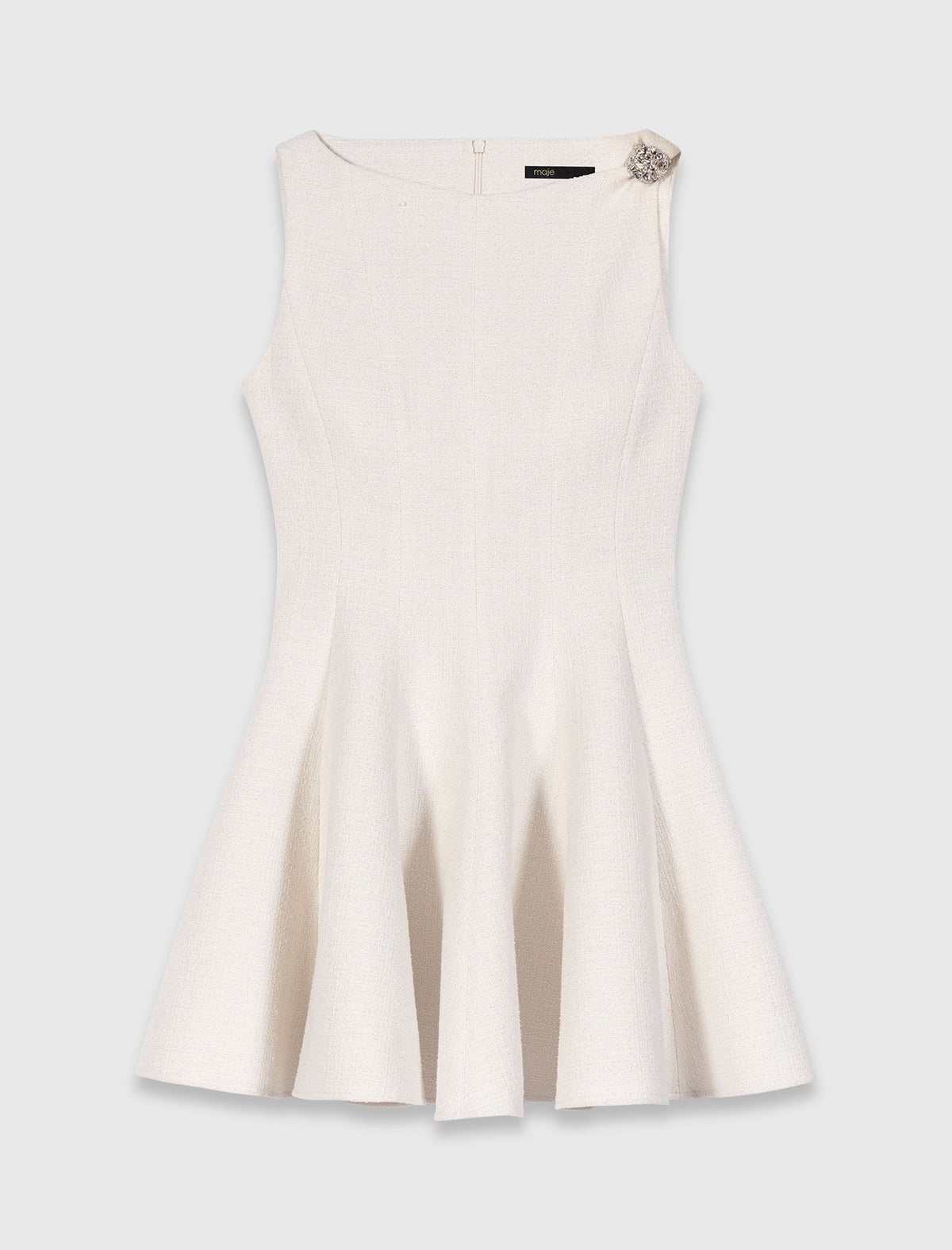 Short flared tweed dress | Maje