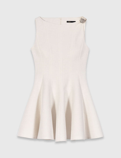 Short flared tweed dress | Maje