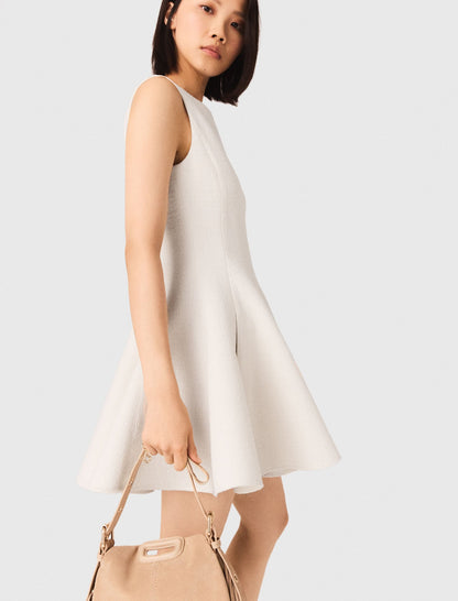 Short flared tweed dress | Maje