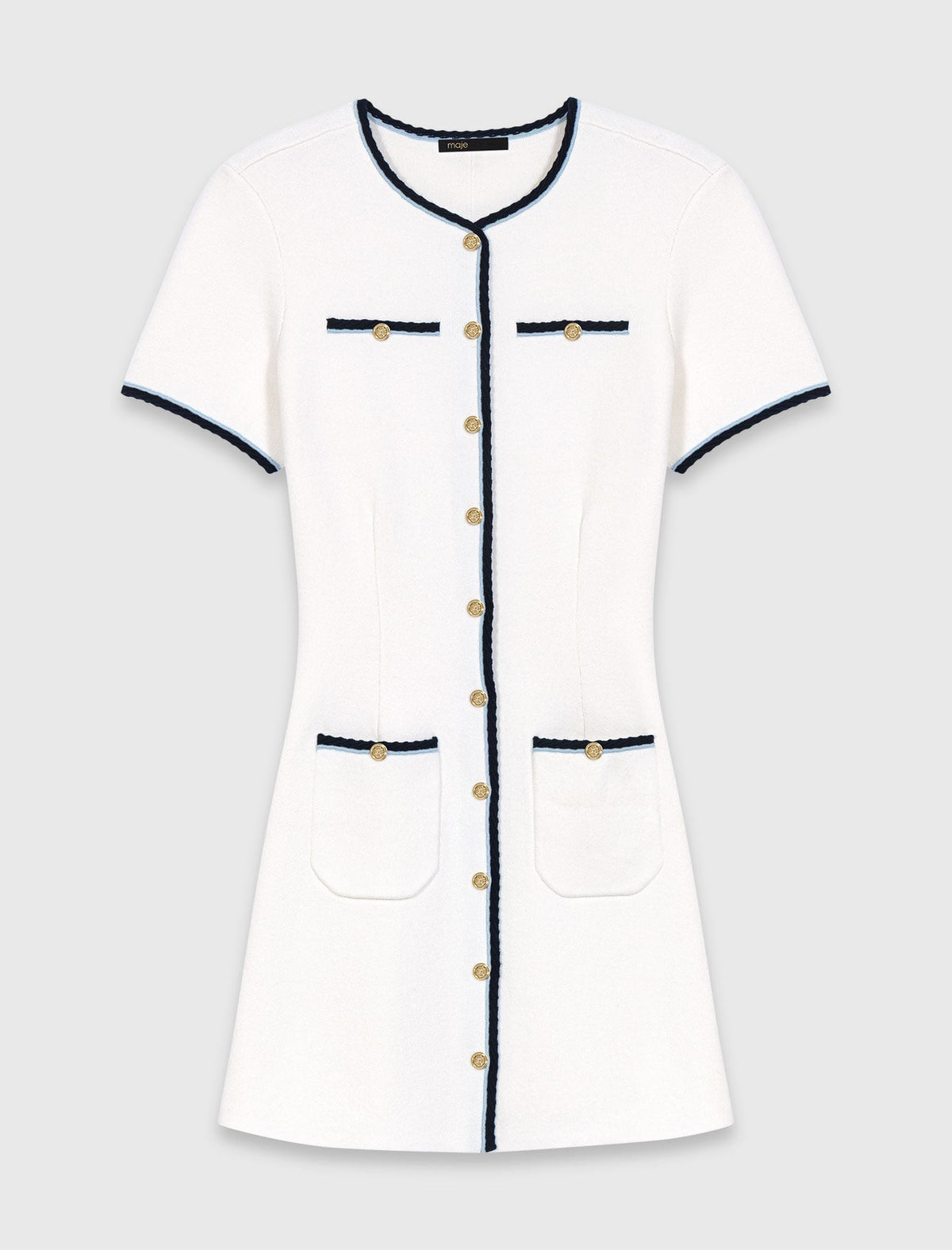 Short dress with contrasting trim | Maje