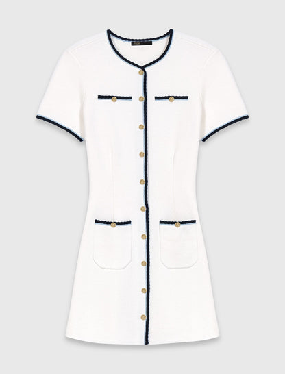 Short dress with contrasting trim | Maje