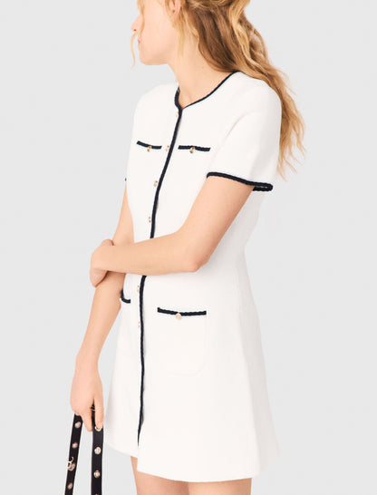 Short dress with contrasting trim | Maje