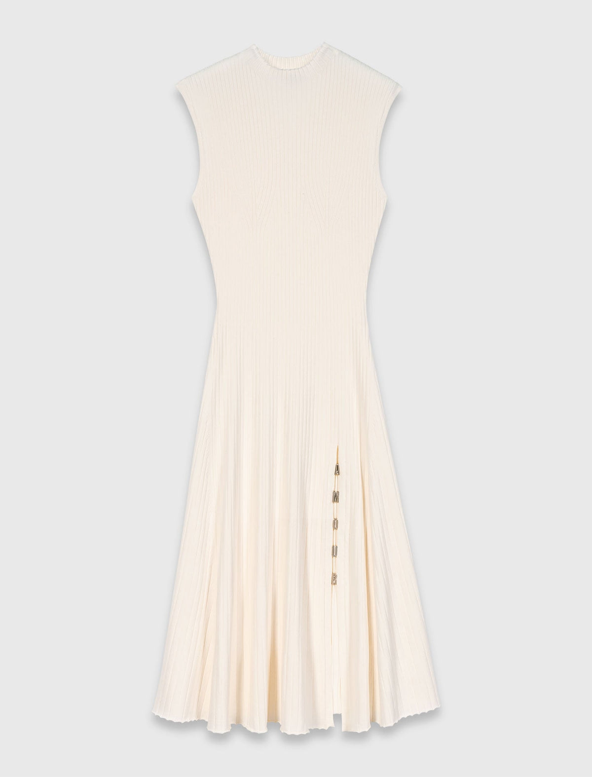 Ribbed dress with side slit | Maje