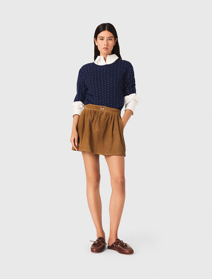 Short suede skirt | Maje