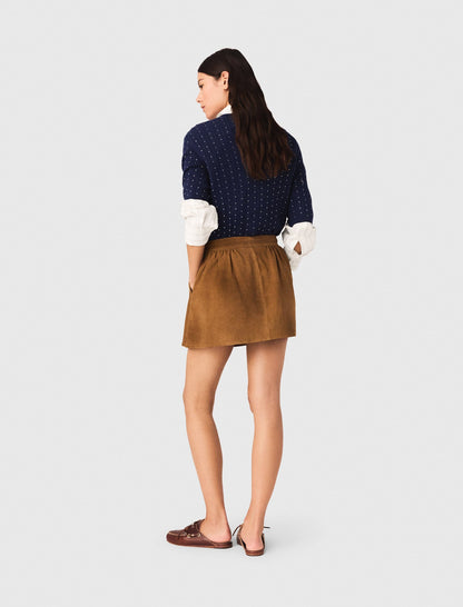 Short suede skirt | Maje