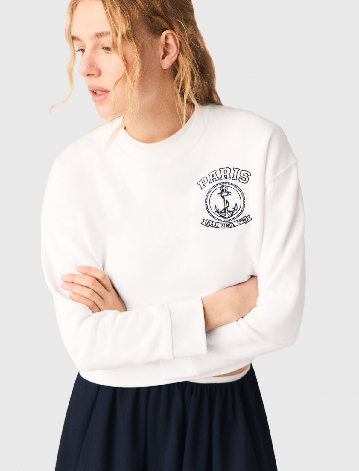Sailor print sweatshirt | Maje