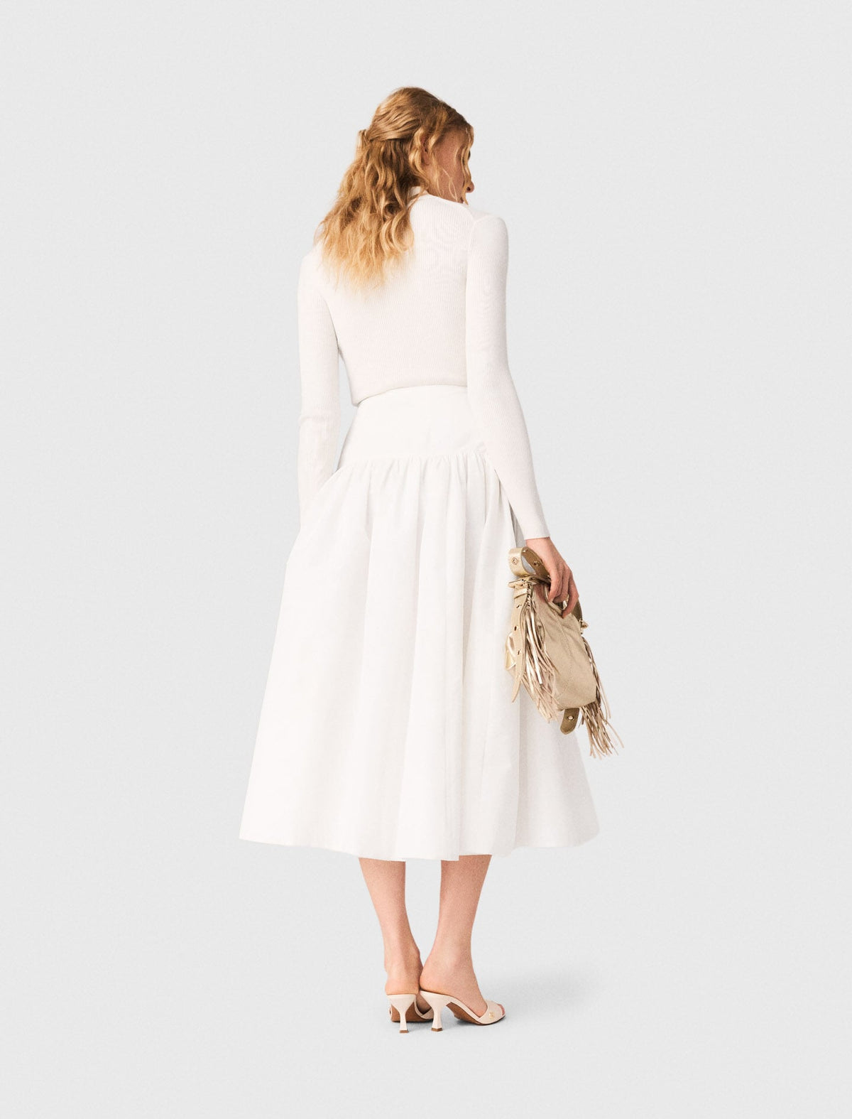 Long taffeta skirt | Maje