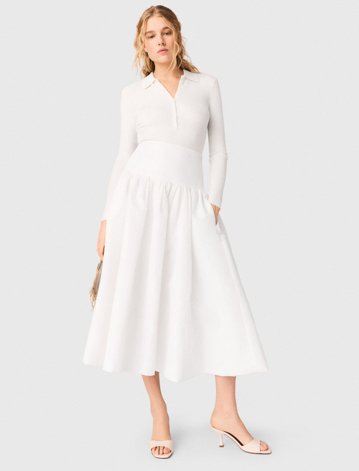 Long taffeta skirt | Maje
