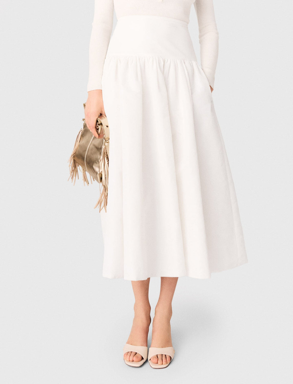 Long taffeta skirt | Maje