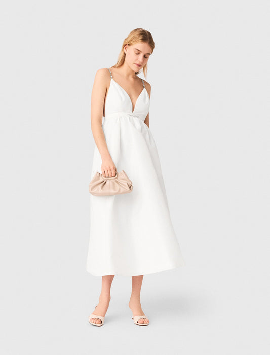 Jewelled taffeta maxi dress | Maje