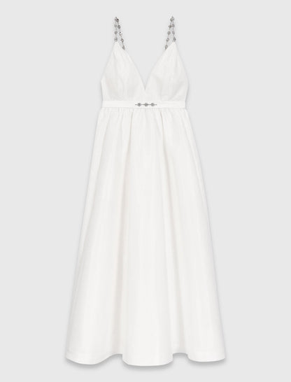 Jewelled taffeta maxi dress | Maje