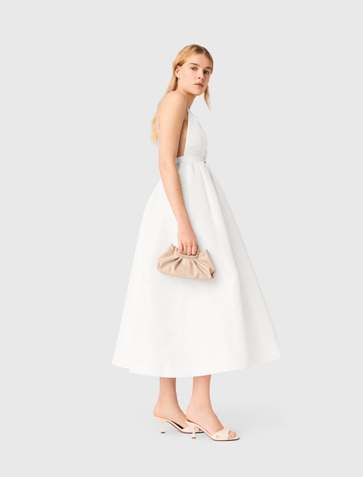 Jewelled taffeta maxi dress | Maje