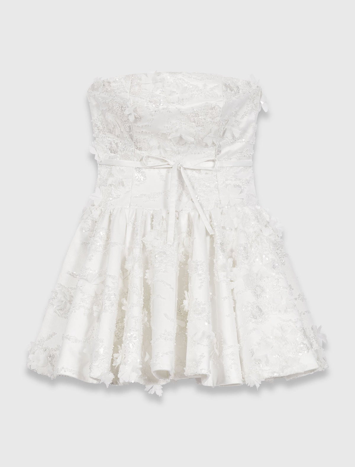 Short embroidered bustier dress | Maje