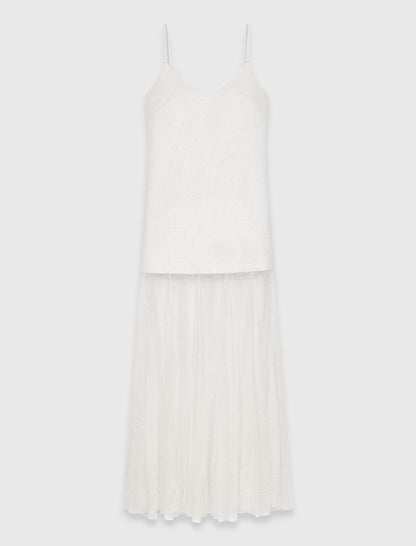 Taffeta and lace dress | Maje