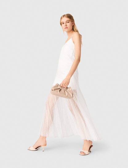 Taffeta and lace dress | Maje