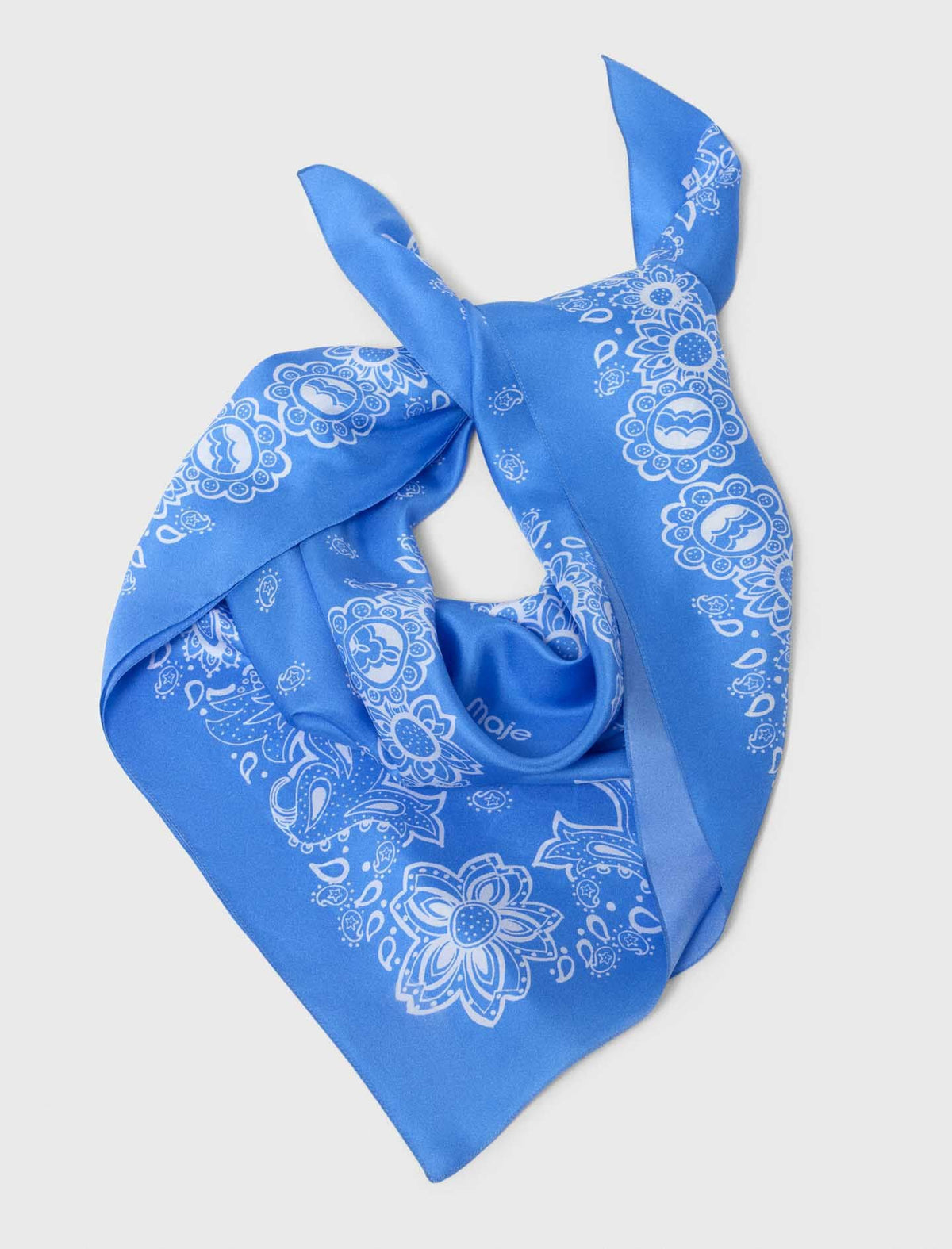 Bandana Print Silk Scarf | Maje