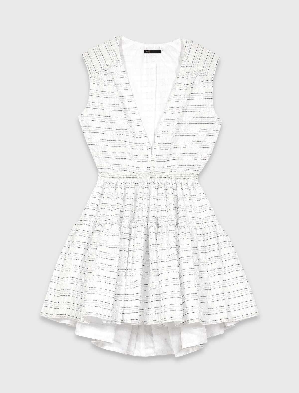 Short flared open-back dress | Maje