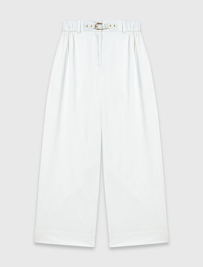 Wide-leg cotton trousers | Maje