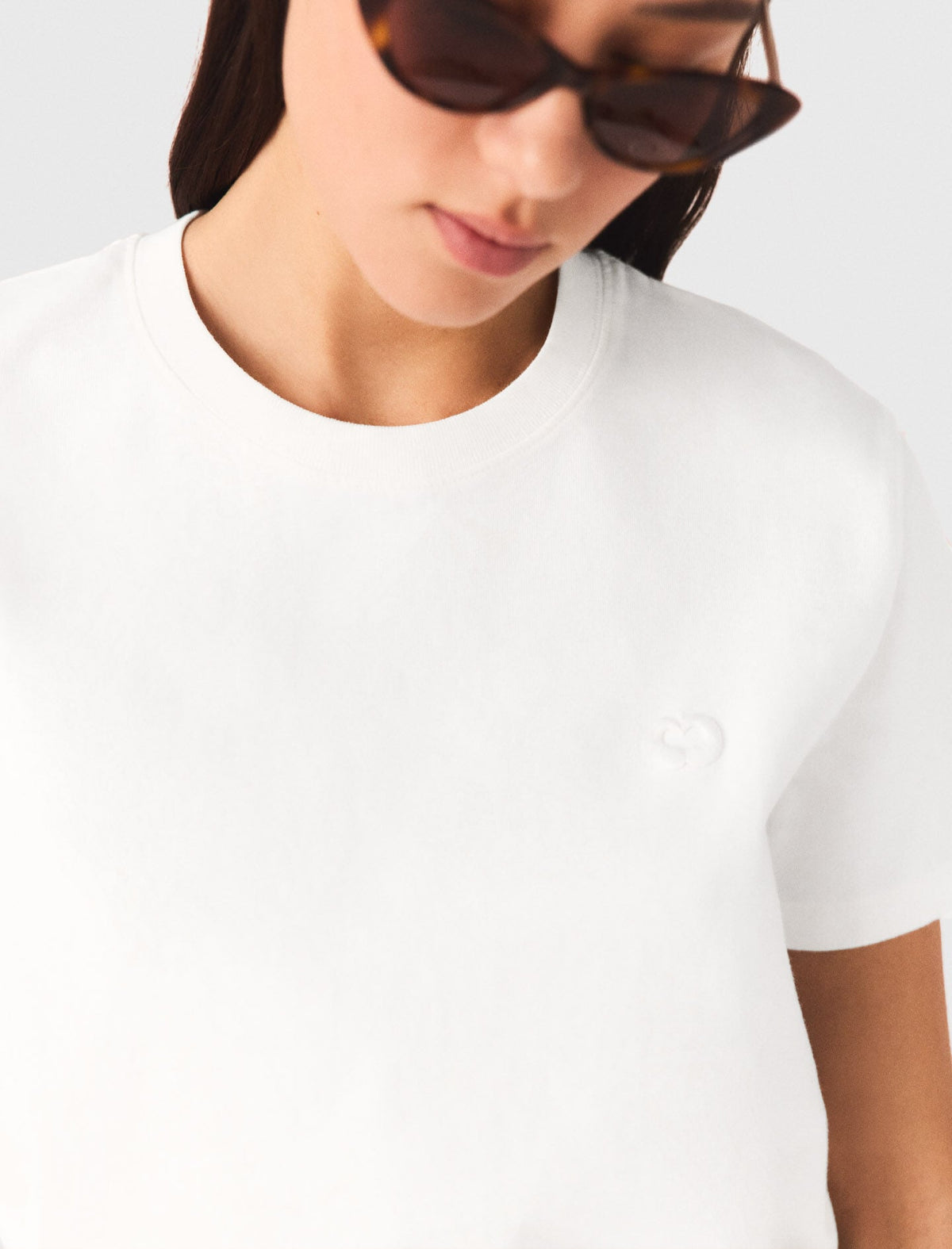 T-shirt with small embroidered logo | Maje