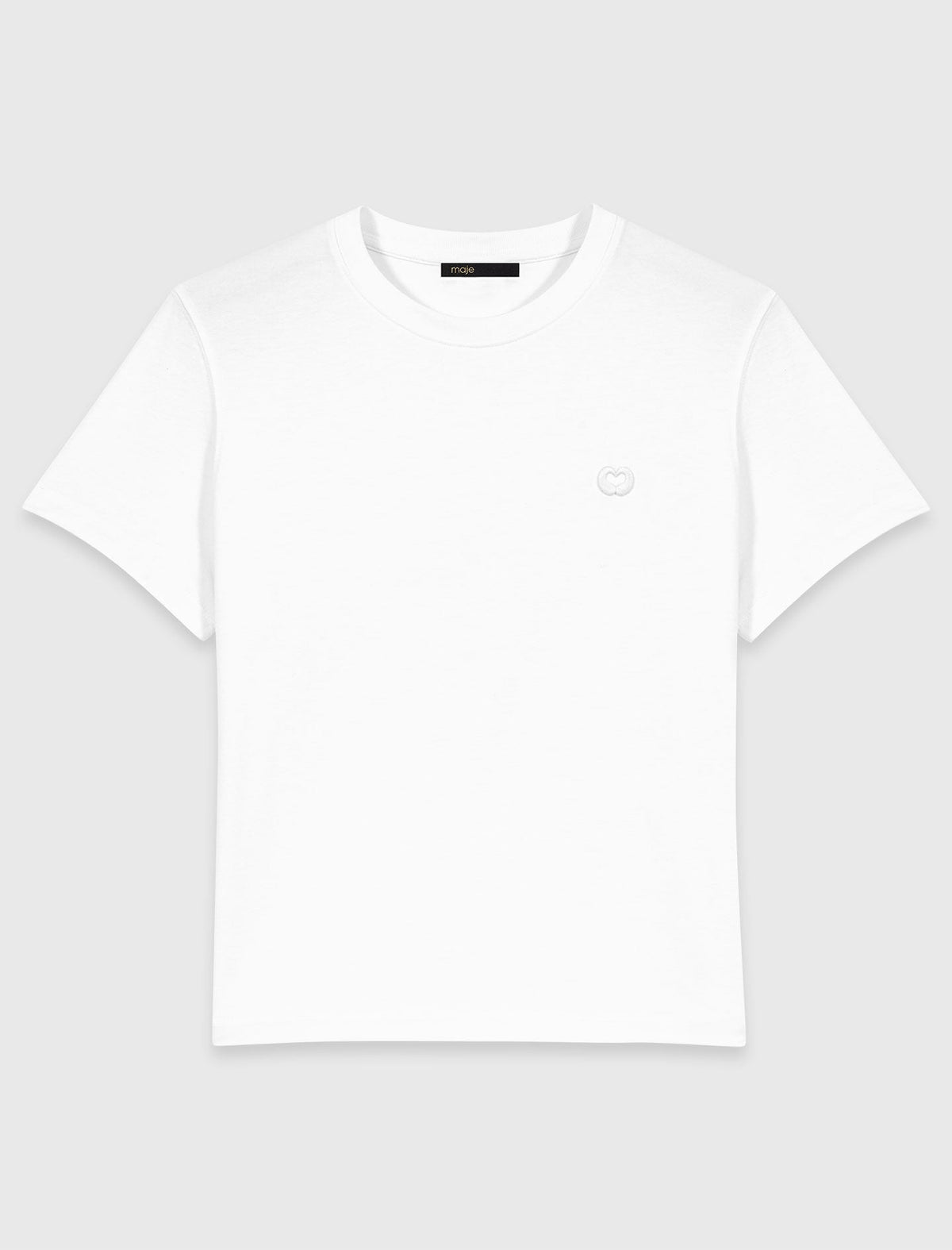 T-shirt with small embroidered logo | Maje