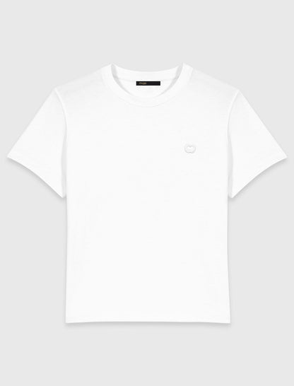 T-shirt with small embroidered logo | Maje