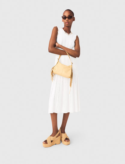 Knit dress with gold jewellery | Maje