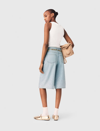 Rhinestone Bermuda shorts | Maje