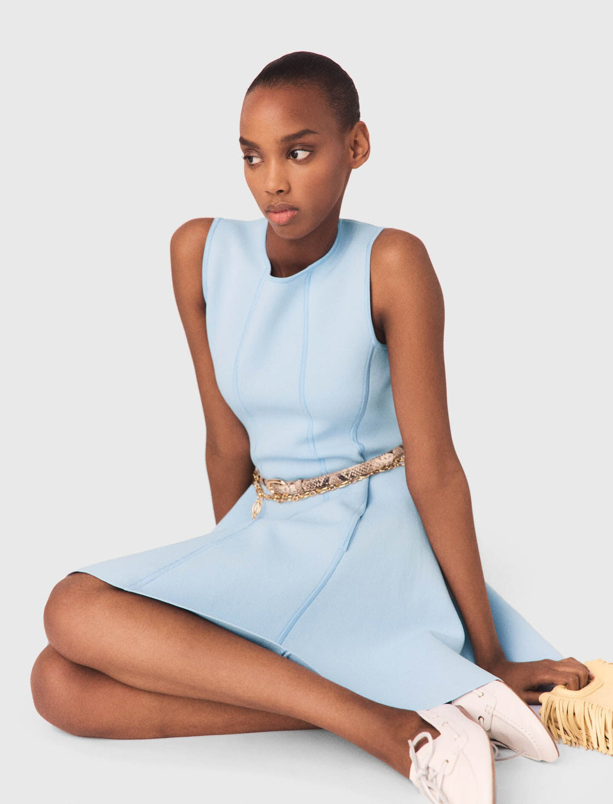 Skater dress with jewelled bows | Maje