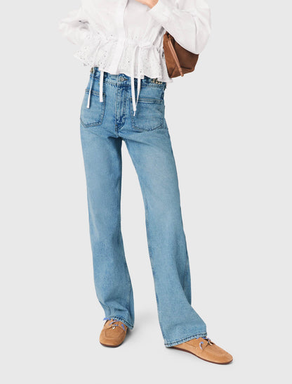 Straight jeans with chains | Maje