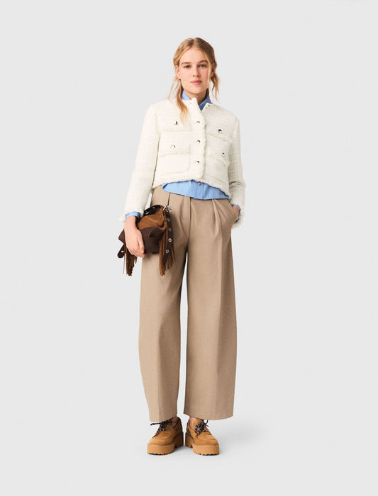 Cropped tweed jacket | Maje