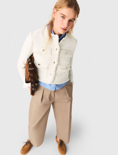 Cropped tweed jacket | Maje