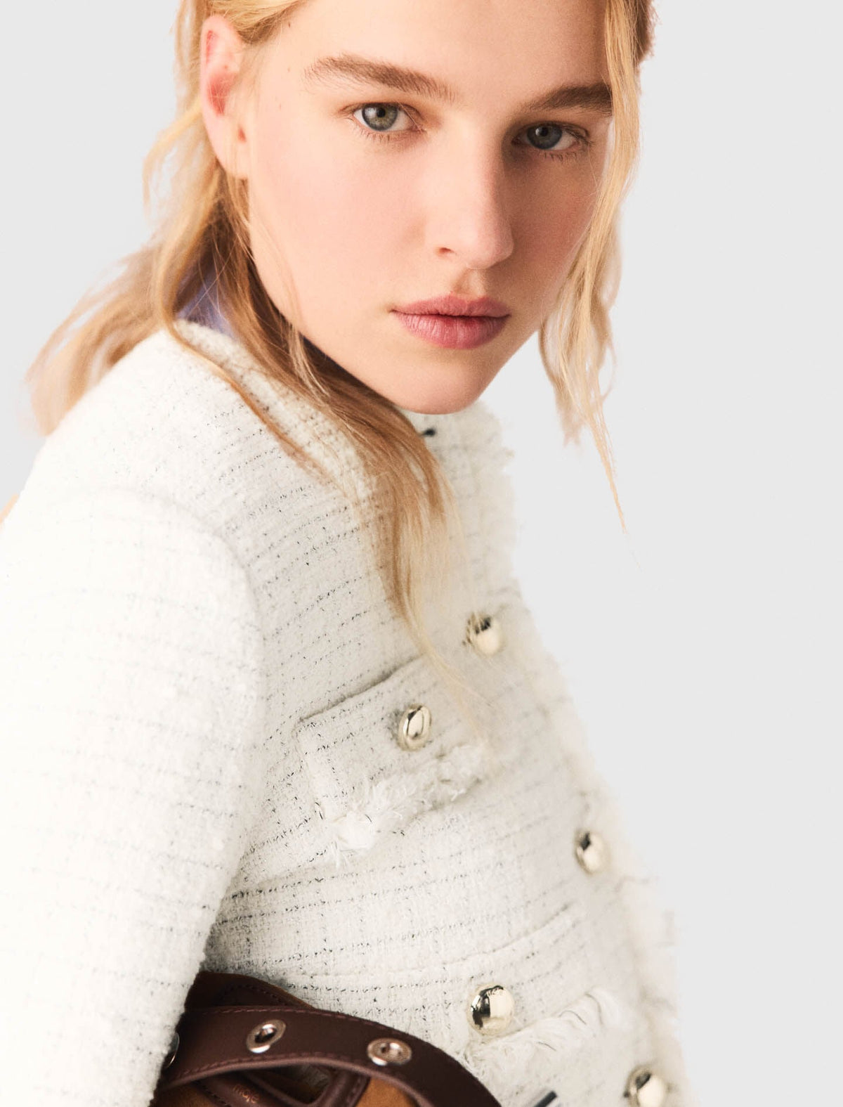 Cropped tweed jacket | Maje
