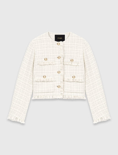 Cropped tweed jacket | Maje