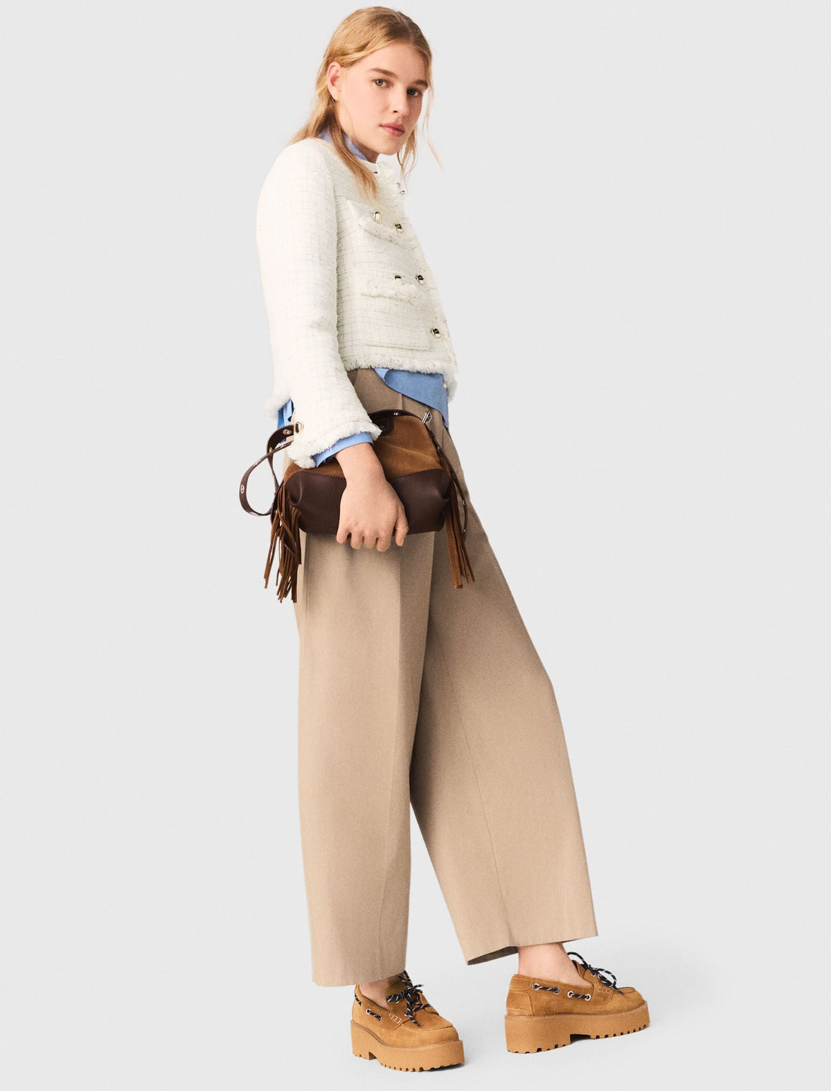 Cropped tweed jacket | Maje