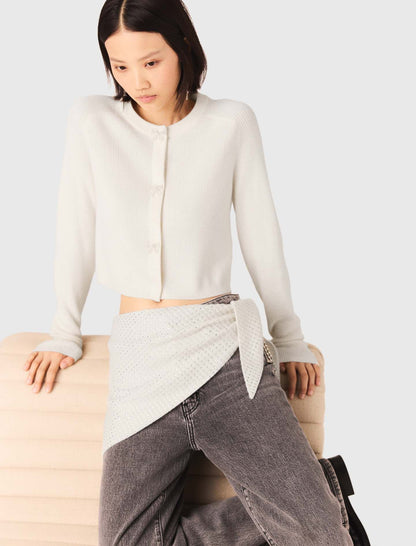 Bow jewellery button cardigan | Maje