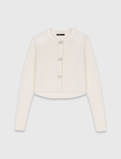 Bow jewellery button cardigan | Maje