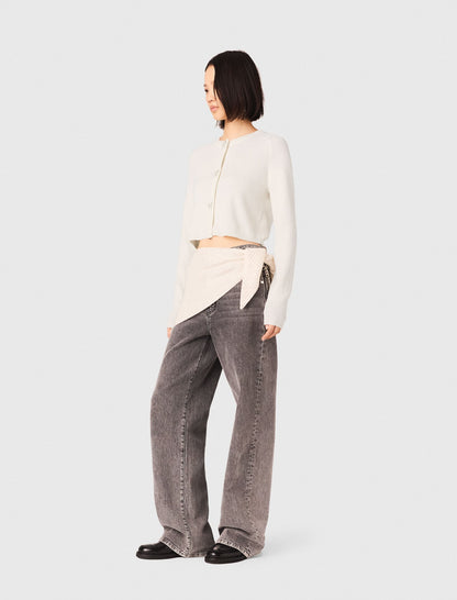Bow jewellery button cardigan | Maje