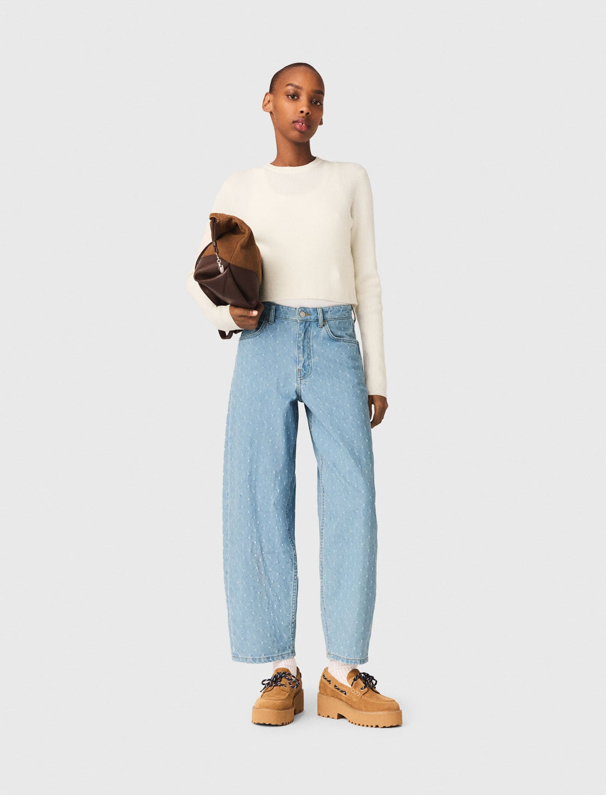 Sweater with jewelled buttons | Maje