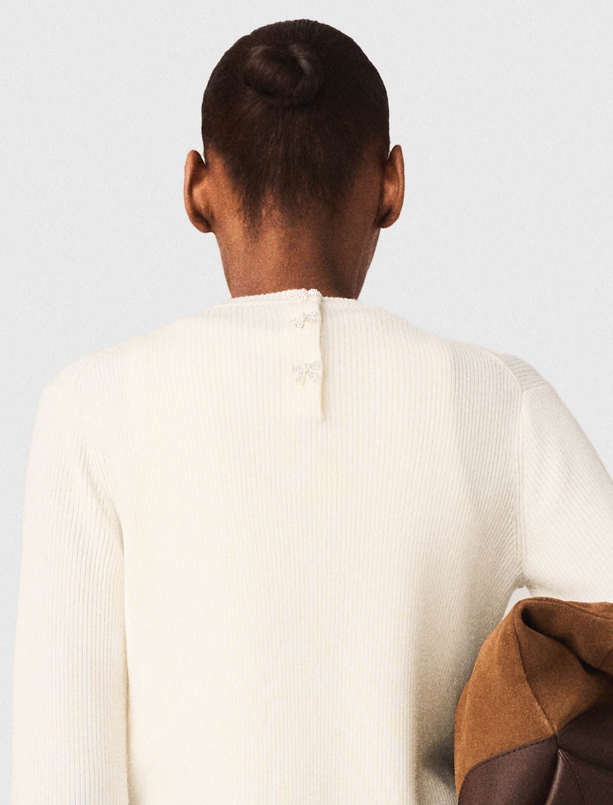 Sweater with jewelled buttons | Maje