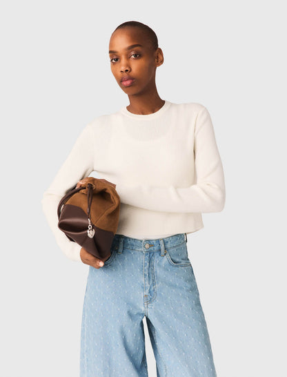 Sweater with jewelled buttons | Maje
