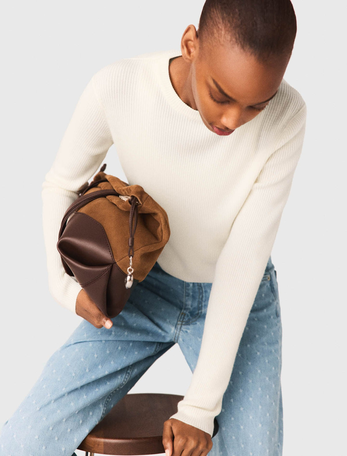 Sweater with jewelled buttons | Maje