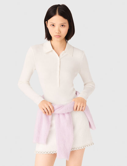 Ribbed polo sweater | Maje