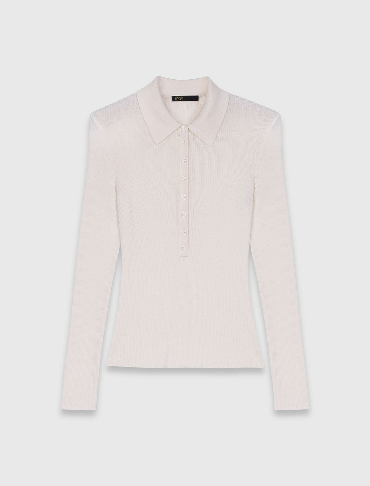 Ribbed polo sweater | Maje