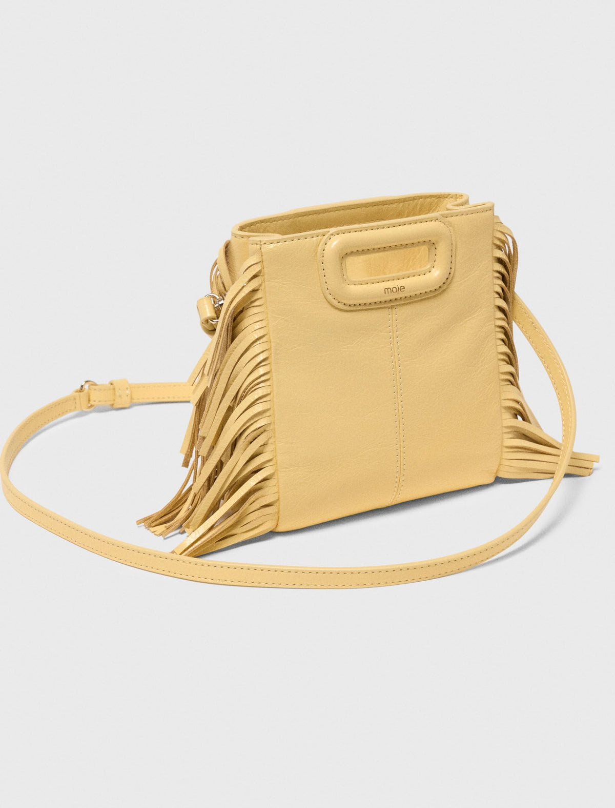Matte crackled leather M Mini bag | Maje