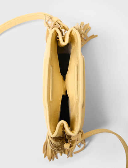 Matte crackled leather M Mini bag | Maje