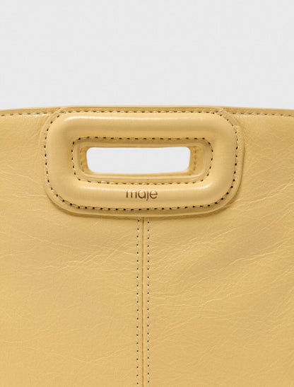 Matte crackled leather M Mini bag | Maje