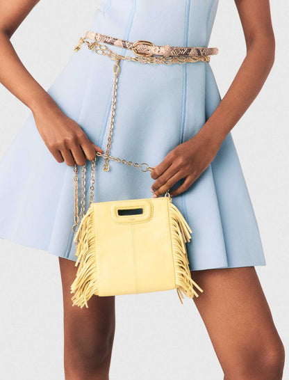 Matte crackled leather M Mini bag | Maje