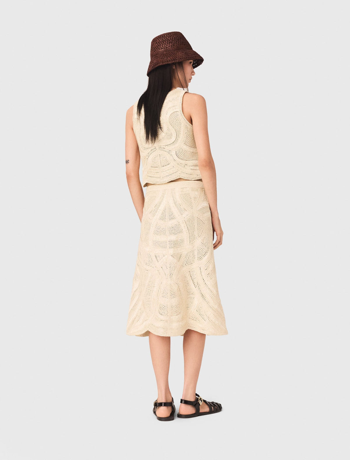 Long crochet skirt | Maje