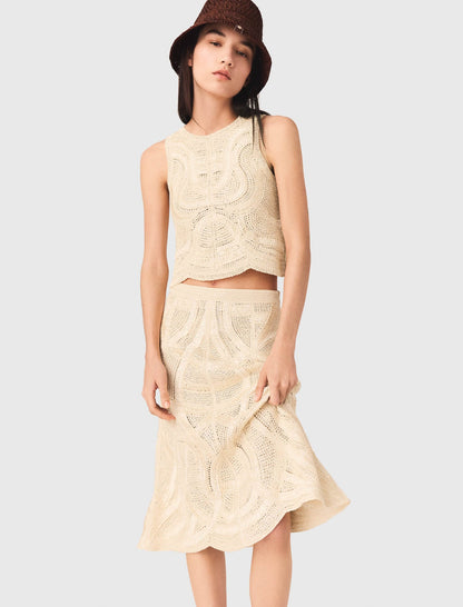 Long crochet skirt | Maje
