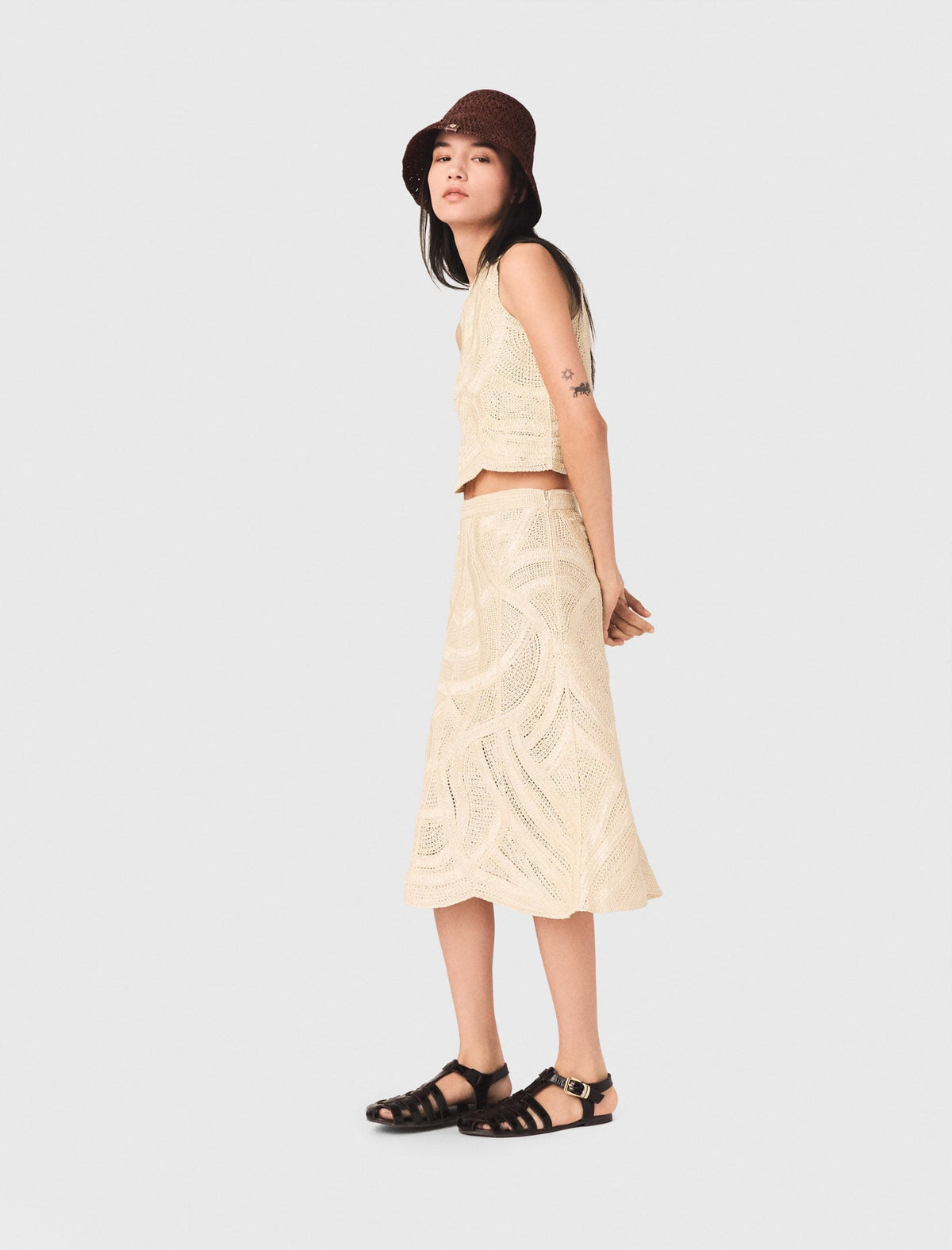 Long crochet skirt | Maje